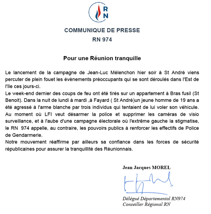 Pour une Réunion tranquille Pour une Réunion tranquille
