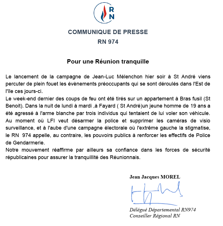 ​Pour une Réunion tranquille