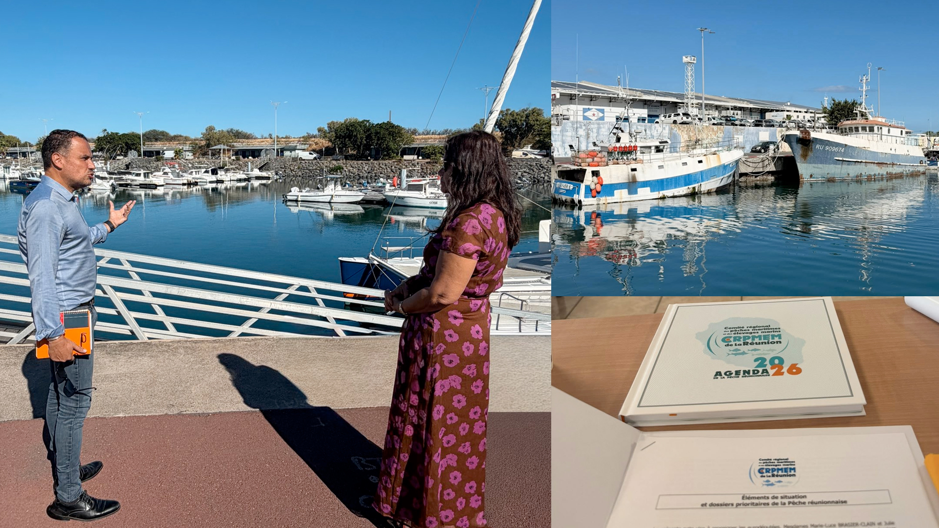 ​Marie-Luce Brasier-Clain à la rencontre des professionnels de la pêche réunionnaise