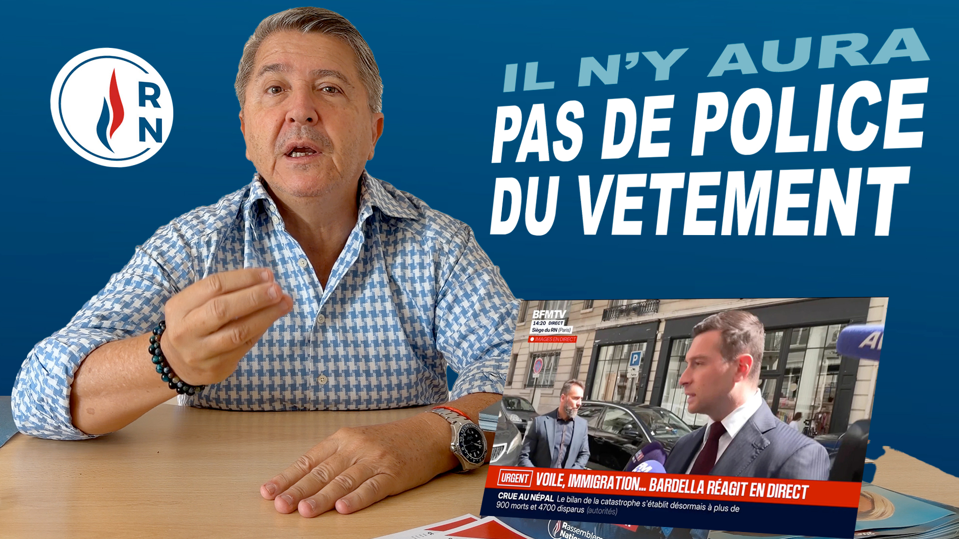 Pas de police du vêtement en 2027 (Jordan Bardella).