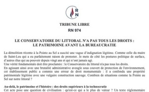 LE CONSERVATOIRE DU LITTORAL N'A PAS TOUS LES DROITS : LE PATRIMOINE AVANT LA BUREAUCRATIE